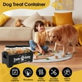 thumbnail image 3 of MesaSe Dog Treat Container with 3 Plastic Treat Jars Wood Dog Food Container with Handles Practical Dog Food Storage Container Decorative Cat Food Container for Dog Food Storage, 3 of 10