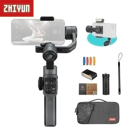 Image of Zhiyun Smooth 5 Combo Fill Light Carrying Bag Tripod Professional 3-Axis Handheld Gimbal Stabilizer for Smartphone Android Cell Phone
