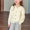 thumbnail image 4 of WOYY Toddler Girls Casual Cardigan Sweater Casual Knit Long Sleeve Coat, Sizes 2-14, 4 of 8