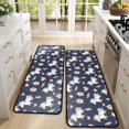 thumbnail image 4 of Unicorn and Cupcake Blue Pattern Anti Fatigue Kitchen Rugs Set Of 2, Non Slip Washable Decorative Floor Mats for Sink Laundry and Home Use, 17"x47", 4 of 5