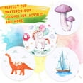thumbnail image 2 of 60 Pack Watercolor Paper Round 250 GSM Cold Pressed Watercolor Paper 12 Inch Diameter Ideal for Most Wet and Dry Media, Ideal for Beginners, Artists and Specialists, 2 of 8