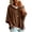 Brown, variant on Summer Sweaters for Women lightweight Soft Knit Hooded Sweater Oversized Batwing 3/4 Sleeve Drawstring Loose Casual Womens Pullover Tops
