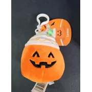 Squishmallows Halloween Squad 2023 Lester the Pumpkin Spice Latte Clip-on 3" NWT