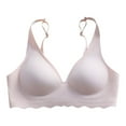 thumbnail image 5 of hotojiny Deep V Neck Bras for Women No Underwire Push Up Bras Wireless Seamless Bralettes Everyday Sleep T Shirt Bras, 5 of 5