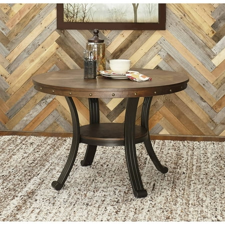 Powell Glass Table - Powell Franklin Dining Table, Dark Brown