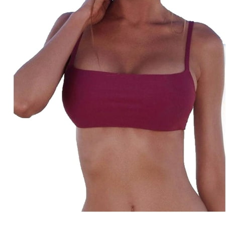 Luiryare Womens Bandage Push-Up Bikini Top Bandeau Swimwear Beachwear