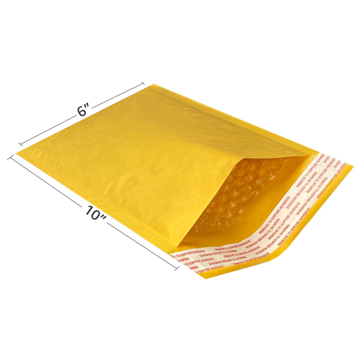 UOFFICE 100 Kraft Bubble Mailers 6x10" #0 Self-Seal Padded Envelopes