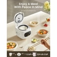 thumbnail image 4 of COMFEE' Mini Rice Cooker 4 Cups Cooked/2 Cups Uncooked, Portable Non-Stick rice maker, 24 hours Timer Delay, 6 Functions, Fast Cooker, Brown Rice, Oa, 4 of 6