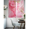 thumbnail image 4 of Modernism Sheer Curtains 63 Inches Long 2 Panels Impressionist Theme Pink Gold Water Ripple Light Filtering Semi Sheer Window Curtains Drapes for Bedroom Living Room 52"x63", 4 of 7