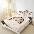thumbnail image 4 of Feelyou Cartoon Rainbow Kids Twin Sheet Sets, Modern Fashion Cow Print Twin Fitted Sheet, Kawaii Star Love Heart Flat Sheet, Ultra Soft Bedroom Decor, 3pcs, 4 of 7