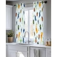 thumbnail image 5 of Spring Butterfly Dragonfly Sheer Curtains 54 Inch Length 2 Panels Set for Living Room/Bedroom, Rustic Botanical Floral Teal Green Kitchen Curtains Grommet Curtains Window Treatments 42"x54"x2, 5 of 7