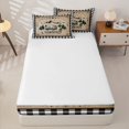 thumbnail image 4 of Erosebridal Cartoon Camper Zipper Full Size Comforter Sets with Fitted Sheet and 2 Pillowcases, Camping RV Car Zipper Bedding Set, 4 of 7