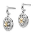 thumbnail image 2 of 925 Sterling Silver With Real 14kt Diamond Earrings; for Adults and Teens; for Women and Men, 2 of 3