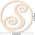 thumbnail image 2 of 12Inch Circle Wood Monogram Letter S Wooden Monogram Wall Hanging DIY, 2 of 7