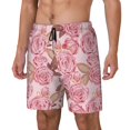 thumbnail image 2 of Balery Rose Flowers Mens Swim Trunks Swim Shorts for Men Quick Dry Inseam Beach Shorts with Compression Liner Pocket-, 2 of 9