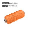 thumbnail image 2 of Uxcell Twisted Nylon Mason Line Orange 100M/109 Yard 2MM Dia for DIY Projects, 2 of 6
