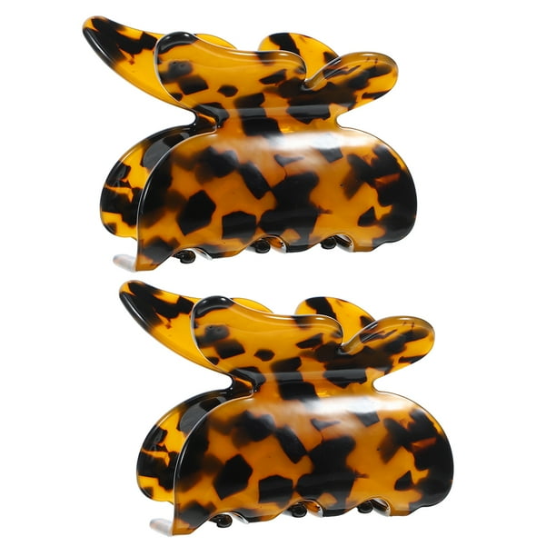 2 pinzas para el cabello versátiles con forma de mariposa, de acetato, pequeñas para cabello grueso, bonitas para mujer