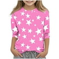 thumbnail image 2 of Delliss Girls Star Print Crew Neck Blouse, 2 of 5