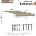 thumbnail image 2 of 9.8' x 7.8' Manual Retractable Awning, Patio Awnings Sunshade Shelter Cover with Crank Handle and Water-Resistant Polyester, Outdoor Canopy Sunsetter Awnings for Door, Window, Deck, Beige, 2 of 7