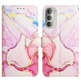 thumbnail image 2 of Allytech Moto G71 5G Case Wallet,Stylish Marble Folding Kickstand Full Body Protection Shockproof Cards Pocket Wrist Strap Wallet Cover for Motorola Moto G71 5G - Pink Gold, 2 of 7