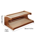 thumbnail image 4 of Two Tier Wooden Desktop Organizer Display Stand for Efficient Desk and Counter Storage, 4 of 7