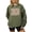Army Green Sweatshirt, variant on Ink-Printed Pearls He Is Risen Christian Sweatshirt for Women - Floral Easter Pullover White Sweatshirt Adult Medium