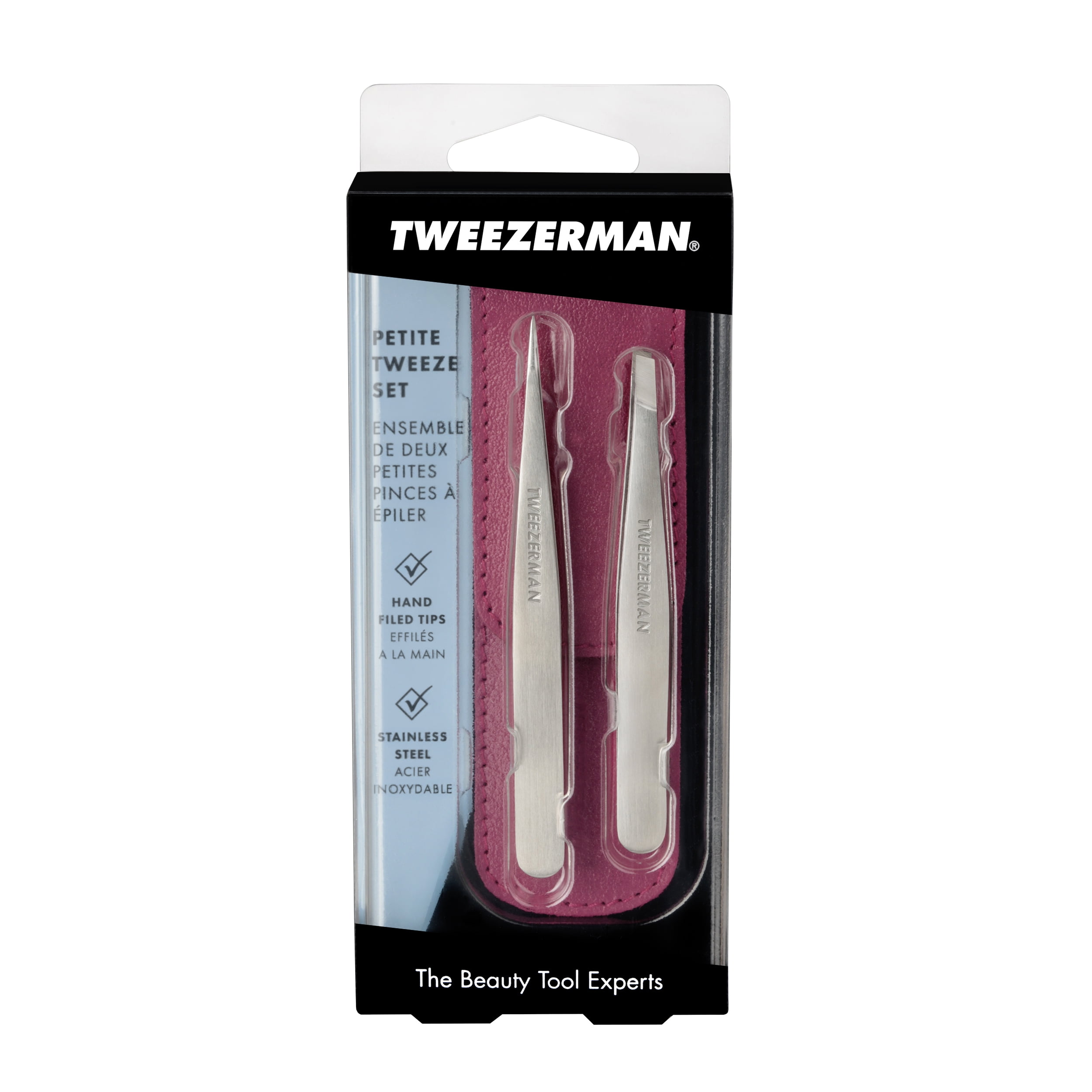 Tweezerman Petite Tweezer Set with Pink Case