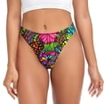 thumbnail image 1 of Fotbe Butterfly Garden Tanga Sin Costuras para Mujer con Estampado – Panties Invisibles, Transpirables y Cómodos para Uso Diario-4X-Large, 1 of 6