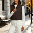 thumbnail image 5 of Vixolx Women Cropped Puffer Vest Zip Up Stand Collar Quilted Sleeveless Jacket Lightweight Fall Winter Casual Outerwear, 5 of 8