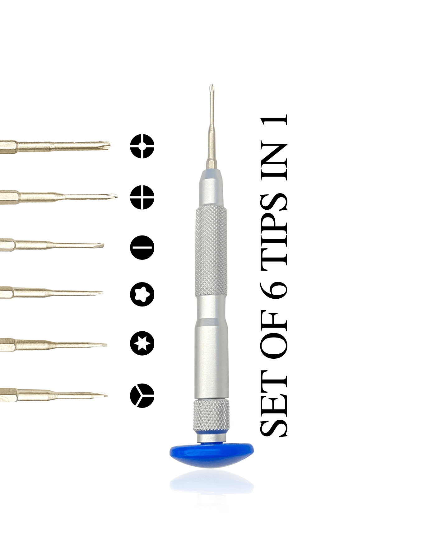 Replacement Screwdriver Set (6 Tips In 1) (Nanch)