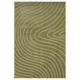 thumbnail image 2 of Luxe Weavers Modern Geometric Wave Green 9x12 Area Rug, Stain Resistant Carpet, 2 of 9