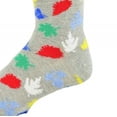 thumbnail image 3 of Sierra Socks Leaf Pattern Crew Cotton Socks (Shoe Size: 6-12, Gray), 3 of 6