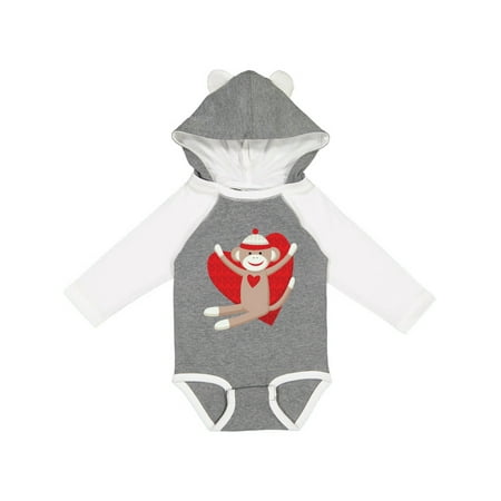 

Inktastic Hug Sock Monkey Gift Baby Boy or Baby Girl Long Sleeve Bodysuit