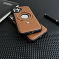 thumbnail image 3 of Ancove for iPhone 16 Pro Max PU Leather + TPU Case Grip Loop Magnetic Stand,Compatible with MagSafe,Built-in Kickstand,for Men Women,Coffee, 3 of 6