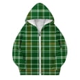 thumbnail image 5 of Ashirexll Girls Hoodies Pullover Zip Up Hoodie Girls 3-14 Years Winter Plaid Fashion Casual Velvet Fleece Lined Comfortable Long Sleeve Hooded Zipper Sweatshirt for Kids, 5 of 6