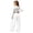 Z121 White, variant on Landzoo Little Girls Active Pants Curved Leg Sweatpants With Pockets Fall Casual Kid Girls Baggy Trousers