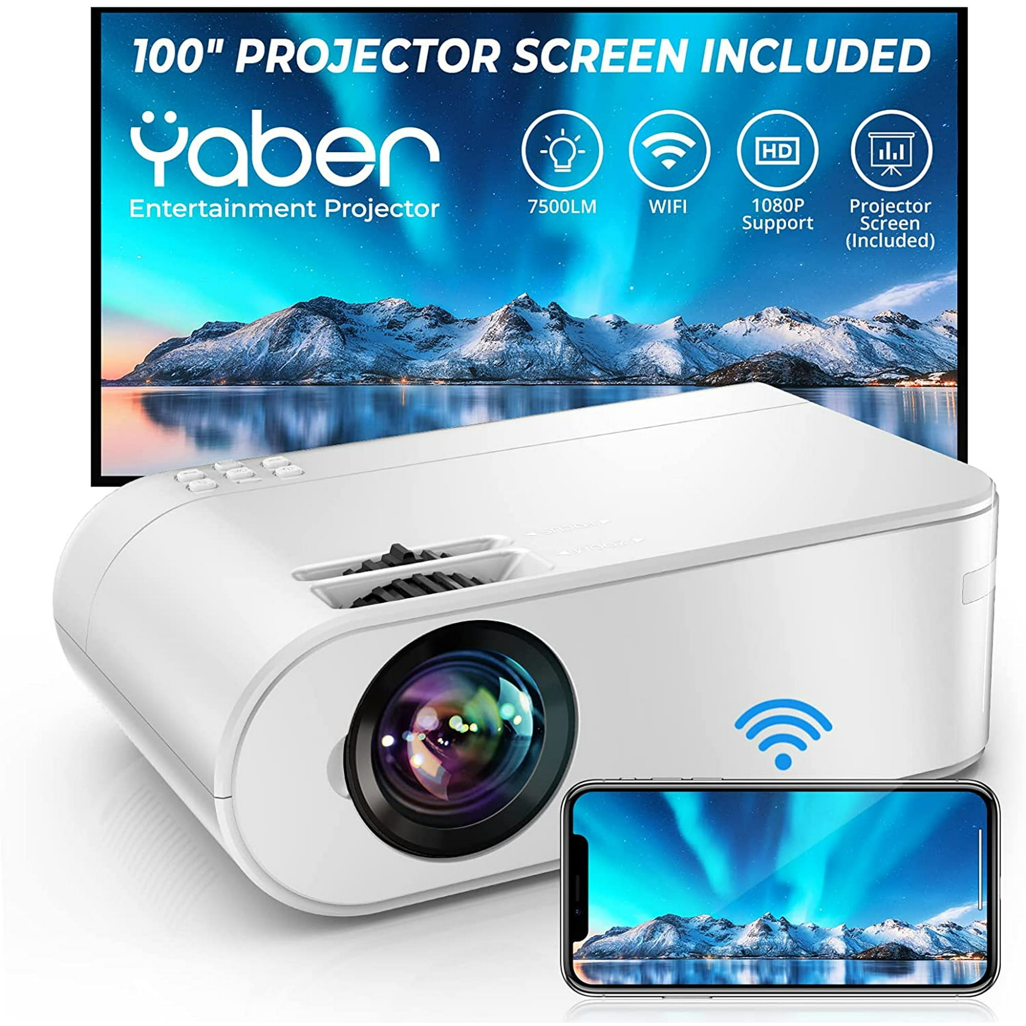 Aランク YABER Pro V8プロジェクター 高輝度450ANSIルーメン 次世代Wi