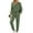 Armygreen, variant on Two Piece Sets for Women Fall Outfits Fashion Lounge Sets V Neck Tops and Jogger Pants Tracksuit Vacation Travel Outfits