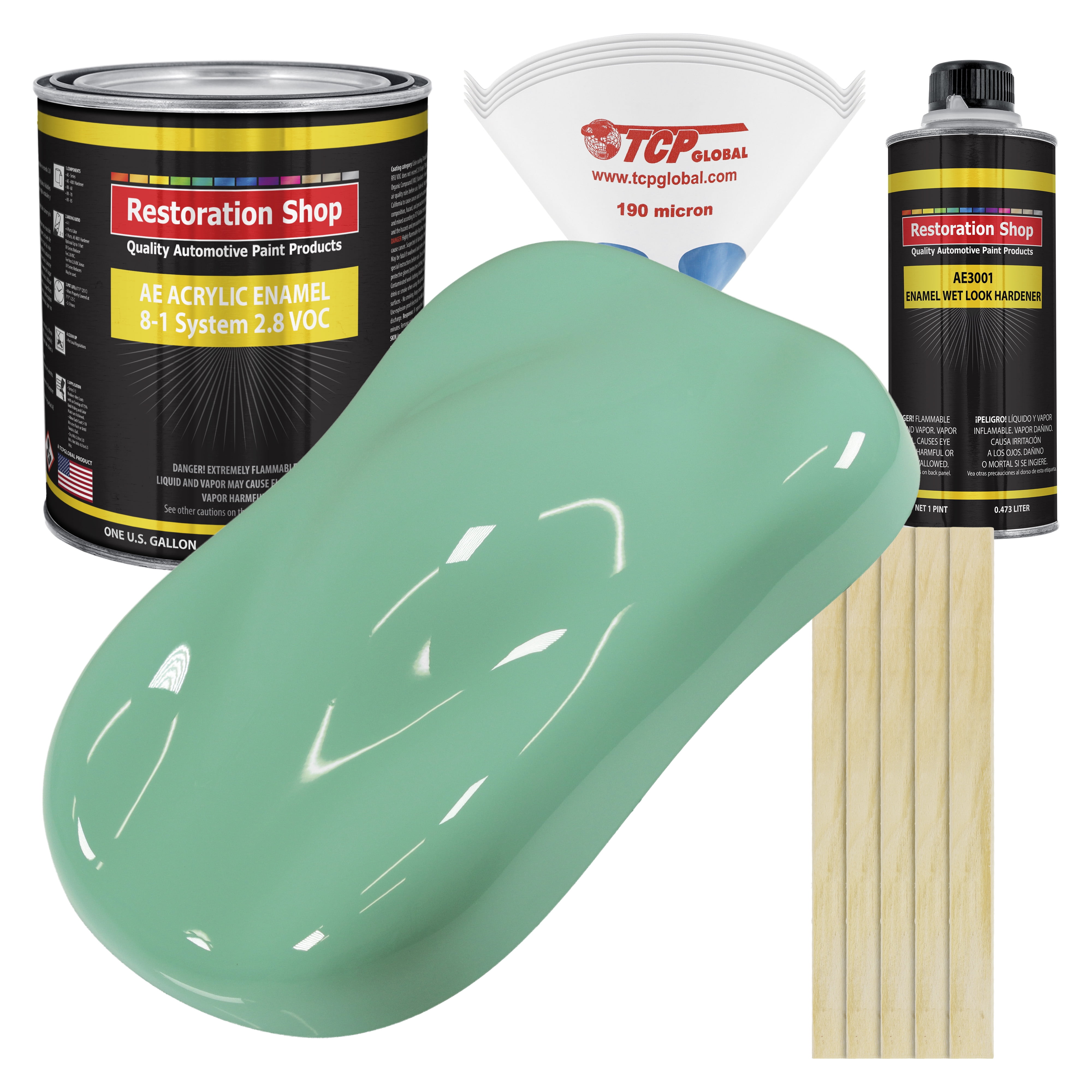 Restoration Shop Light Aqua Acrylic Enamel Auto Paint, Complete