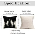 thumbnail image 6 of Black White Christmas Tree Pillow Covers 20x20 Inch Set of 2 Snow Winter Holiday Xmas Farmhouse Decoration Throw Pillow Cases for Sofa Couch, 6 of 6