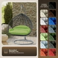 thumbnail image 4 of LeisureMod Hanging Swing Chair Two-Person Seater Egg Chair Grey Frame in Teardrop Design with Armrest Removable Zippered Washable Polyester Cushion Cover for Indoor and Patio Recluse Collection, 4 of 11