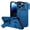 Blue, variant on Asuwish Magnetic, Kickstand, Slide Camera Cover TPU, Plastic, Metal Hard Shell Fashion Cell Phone Case for iPhone 14 Pro Max, Black