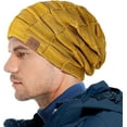thumbnail image 3 of REDESS Beanie Hat for Men and Women Winter Warm Hats Knit Slouchy Thick Skull Cap-Yellow, 3 of 5
