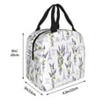 thumbnail image 2 of Yiaed Lavender Flowers Print Insulated Lunch Bag Reusable Cute Tote Lunch Box, Leakproof Cooler Lunch Bags for Work Office Travel School Picnic, 2 of 5