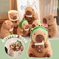 thumbnail image 3 of 30cm/40cm Capybara Plush Toys Kids Ugly And Cute Stuffed Dolls Hugging Pillow With Removable Head Cover Avocado, 3 of 5