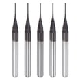thumbnail image 1 of Brocas de Enrutador CNC Molino Extremo 0,7x5,5mm, Vástago 1/8", Brocas Grabado de Carburo Recubierta Película Diamante, Fresas de Mano Derecho para PCB Fibra Plástico Madera, 5uds, 1 of 6