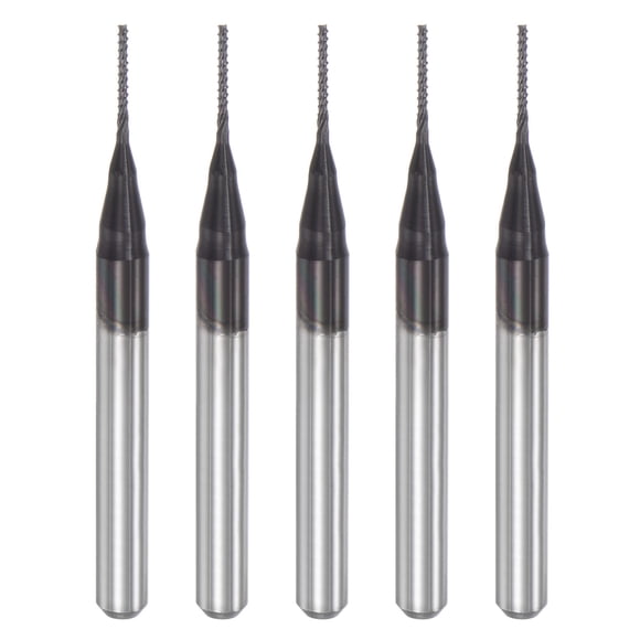 Brocas de Enrutador CNC Molino Extremo 0,7x5,5mm, Vástago 1/8", Brocas Grabado de Carburo Recubierta Película Diamante, Fresas de Mano Derecho para PCB Fibra Plástico Madera, 5uds