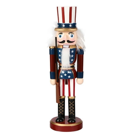 

1pc Classic Wooden Walnut Soldier Nutcracker Puppet Soldier Toys Desktop