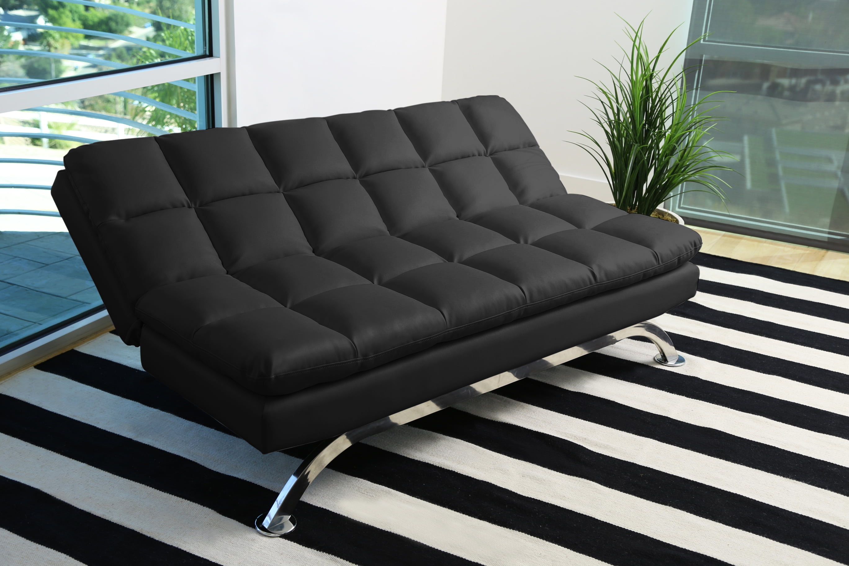 Devon Claire Justine Leather Euro Lounger Sofa Multiple Colors Devon Claire Justine Leather Euro
