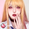 thumbnail image 2 of UYAAI 1 par de lentes de color rosa Accesorios de anime Lentes de contacto de color para ojos Lentes de cosplay Nezuko Lentes de anime Lentes de Halloween, 2 of 5